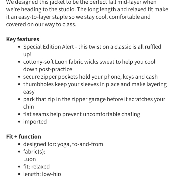 *Rare* Nice Asana Jacket Ruffle Special Edition - Picture 6 of 6